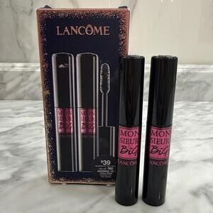 2 Lancome Monsieur Big Mascara Big Volume Black Mascara -  Full Size 10ml each